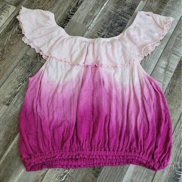 Free People Ombre Cora Lee Off-the-shoulder Top Size Small - Picture 3 of 5